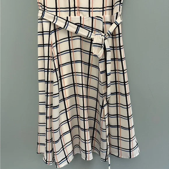 Banana Republic Plaid Sleeveless Belted Shirtdress 8P NWT - Picture 6 of 13